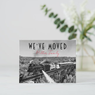 Wir sind umgezogen Neue Adresse Umzugsankündigung Postkarte