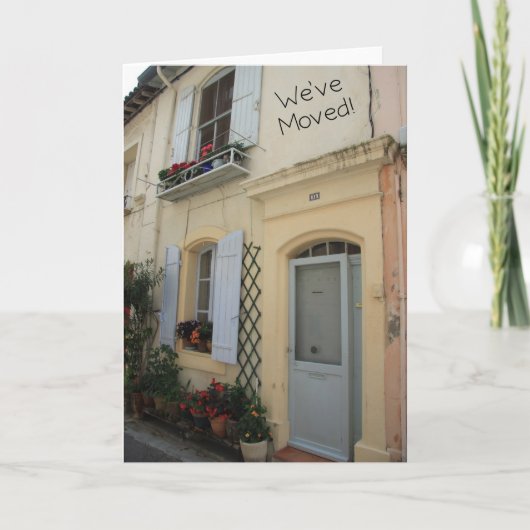 Wir sind umgezogen - neue Ankündigung (Vorderseite)