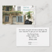 Wir sind umgezogen - neue Ankündigung Begleitkarte (Vorne/Hinten)