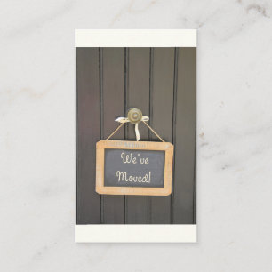 Wir sind umgezogen - neue Ankündigung Begleitkarte