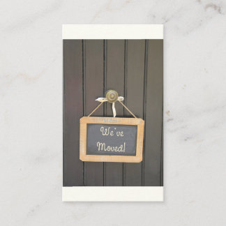 Wir sind umgezogen - neue Ankündigung Begleitkarte