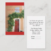 Wir sind umgezogen - neue Ankündigung Begleitkarte (Vorne/Hinten)