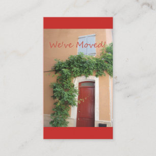 Wir sind umgezogen - neue Ankündigung Begleitkarte