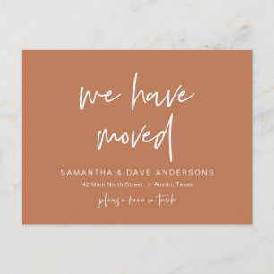 Wir sind umgezogen, neue Zuhause-Adresse Ankündigu Postkarte