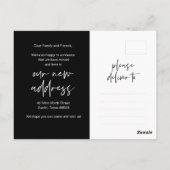 Wir sind umgezogen, neue Zuhause-Adresse Ankündigu Postkarte (Rückseite)