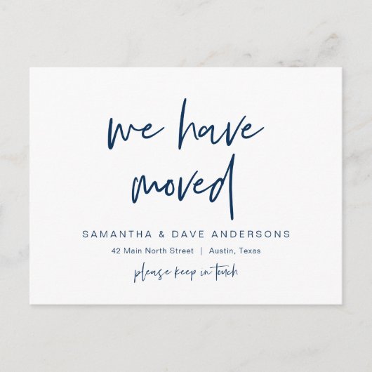Wir sind umgezogen, neue Zuhause-Adresse Ankündigu Postkarte (Vorderseite)