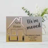 Wir sind umgezogen, neue Zuhause, einfache Ankündi Ankündigung (Stehend Vorderseite)