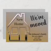 Wir sind umgezogen, neue Zuhause, einfache Ankündi Ankündigung (Vorne/Hinten)