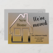 Wir sind umgezogen, neue Zuhause, einfache Ankündi Ankündigungspostkarte (Vorne/Hinten)