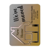 Wir sind umgezogen, neue Zuhause, einfache Ankündi Magnet (Vertikal)