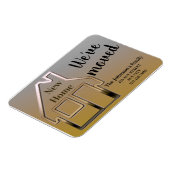 Wir sind umgezogen, neue Zuhause, einfache Ankündi Magnet (Linke Seite)