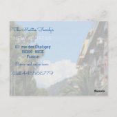 Wir sind umgezogen - Nizza - Frankreich Postkarte (Rückseite)