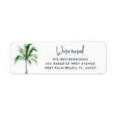 Wir sind umgezogen Palm Tree Beach Rücksendeadress (Vorne)