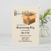 wir sind umgezogen Party Einladung (Stehend Vorderseite)