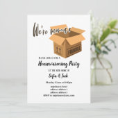 wir sind umgezogen Party Einladung (Stehend Vorderseite)