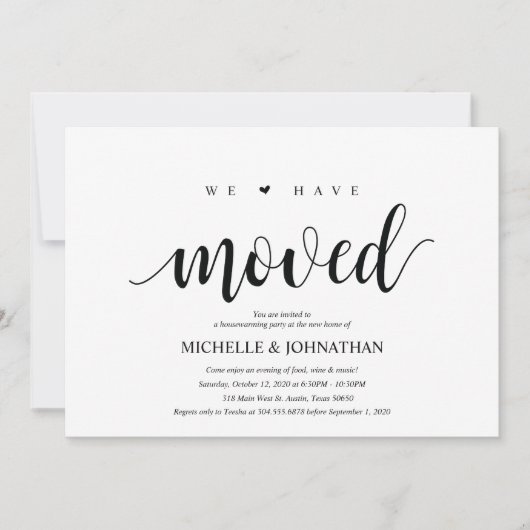 Wir sind umgezogen, Party Einladungen für den Haus (Vorderseite)