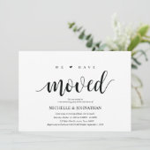 Wir sind umgezogen, Party Einladungen für den Haus (Stehend Vorderseite)