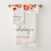 Wir sind umgezogen, Retro-Weihnachtsmann Badhandtuch Set (Insitu)