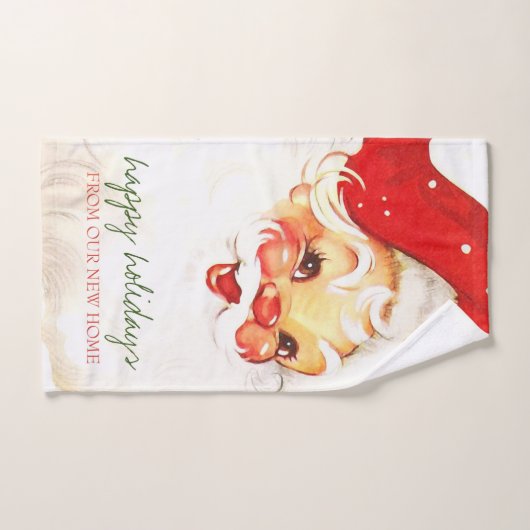 Wir sind umgezogen, Retro-Weihnachtsmann Badhandtuch Set (Handtuch)