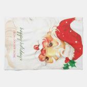 Wir sind umgezogen, Retro-Weihnachtsmann Geschirrtuch (Horizontal)
