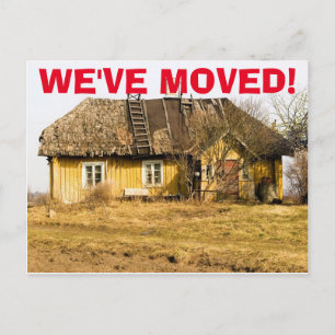 Wir sind umgezogen - Umzugs Postkarte