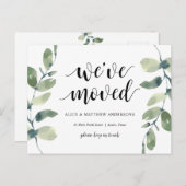 Wir sind umgezogen, unsere neue Zuhause-Adresse An Postkarte (Vorne/Hinten)