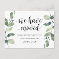 Wir sind umgezogen, unsere neue Zuhause-Adresse An