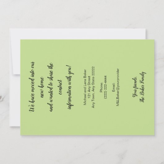 Wir sind umgezogen - Vertrauen basiert wie ich und Einladung (Rückseite)