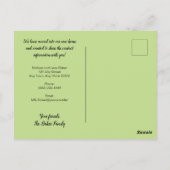 Wir sind umgezogen - Vertrauen basiert wie ich und Postkarte (Rückseite)