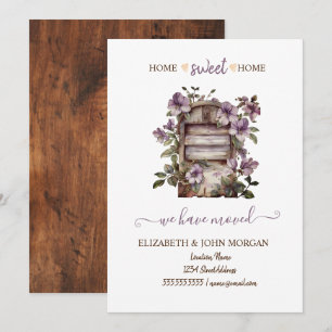 Wir sind umgezogen, Vintage Briefkasten Blumen,Hol