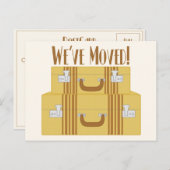 Wir sind umgezogen - Vintage Koffer Ankündigungspostkarte (Vorne/Hinten)
