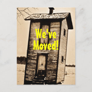Wir sind umgezogen! Vintages 2 Ankündigungspostkarte