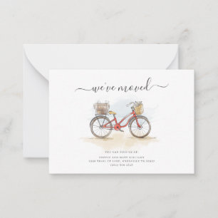Wir sind umgezogen Watercolor Chic Umzugsankündigu Mitteilungskarte