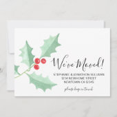 Wir sind umgezogen Watercolor Holly Ankündigung (Vorderseite)