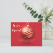 Wir sind umgezogen, Weihnachtsball, neue Adresse Ankündigungspostkarte (Stehend Vorderseite)