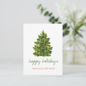 Wir sind umgezogen, Weihnachtsbaumfeiertag im Jahr Ankündigungspostkarte (Stehend Vorderseite)