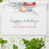 Wir sind umgezogen, Weihnachtsmann, Pine Tree Geschirrtuch (Gefaltet)