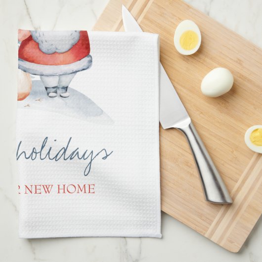 Wir sind umgezogen, Weihnachtsmann, Pine Tree Geschirrtuch (Viertel Falte)