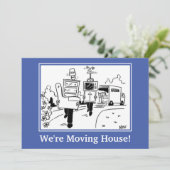 Wir sind Umzug House Announcement Card. Ankündigung (Stehend Vorderseite)