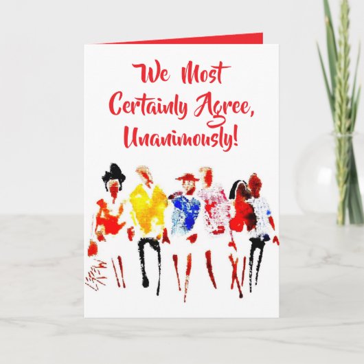 Wir sind uns sicher einig! Der glückliche Vatertag Karte (Vorderseite)