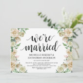 Wir sind verheiratet Elopement Empfang Einladungsk Einladung (Stehend Vorderseite)