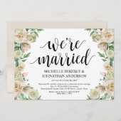 Wir sind verheiratet Elopement Empfang Einladungsk Einladung (Vorne/Hinten)