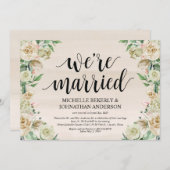 Wir sind verheiratet Elopement Empfang Einladungsk Einladung (Vorne/Hinten)