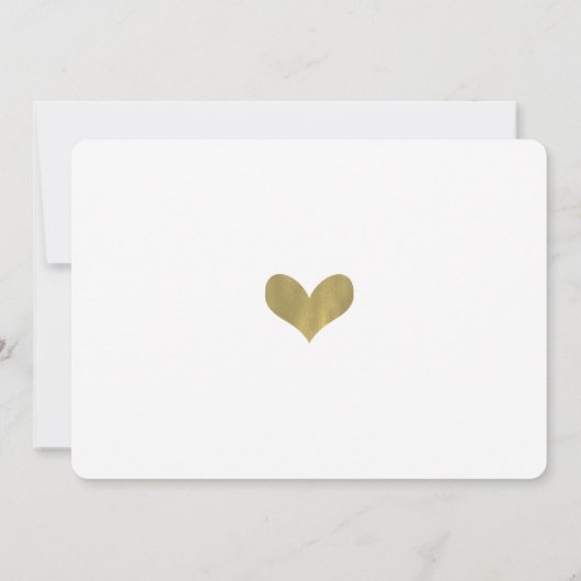 Wir sind Verheiratet Gold Moderne Foto Hochzeit Ve Einladung (Rückseite)