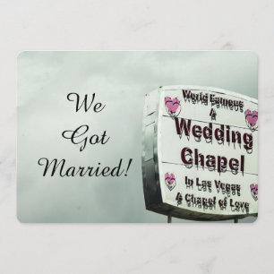 "Wir sind verheiratet"  Las Vegas Hochzeit  Ankünd Einladung