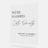 Wir sind Verheiratet, Party Hochzeit begrüßen zu d Acrylschild (Winkel)