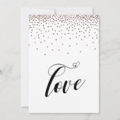 Wir sind Verheiratet Script Rose Gold Confetti Emp Einladung (Rückseite)