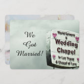 "Wir sind verheiratetes" Las Vegas Eloped Einladung (Vorne/Hinten)