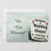 "Wir sind verheiratetes" Las Vegas Eloped Einladung (Vorderseite)