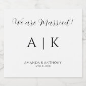 Wir sind Verheiratetes Set für Weinflaschen Schaumweinetikett (Einzelnes Label)